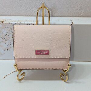 Kate Spade peach mini wallet and key ring. EUC